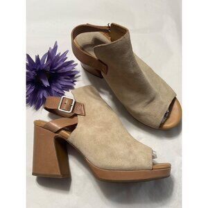 Kork-Ease Leather Block Platform Heels 9